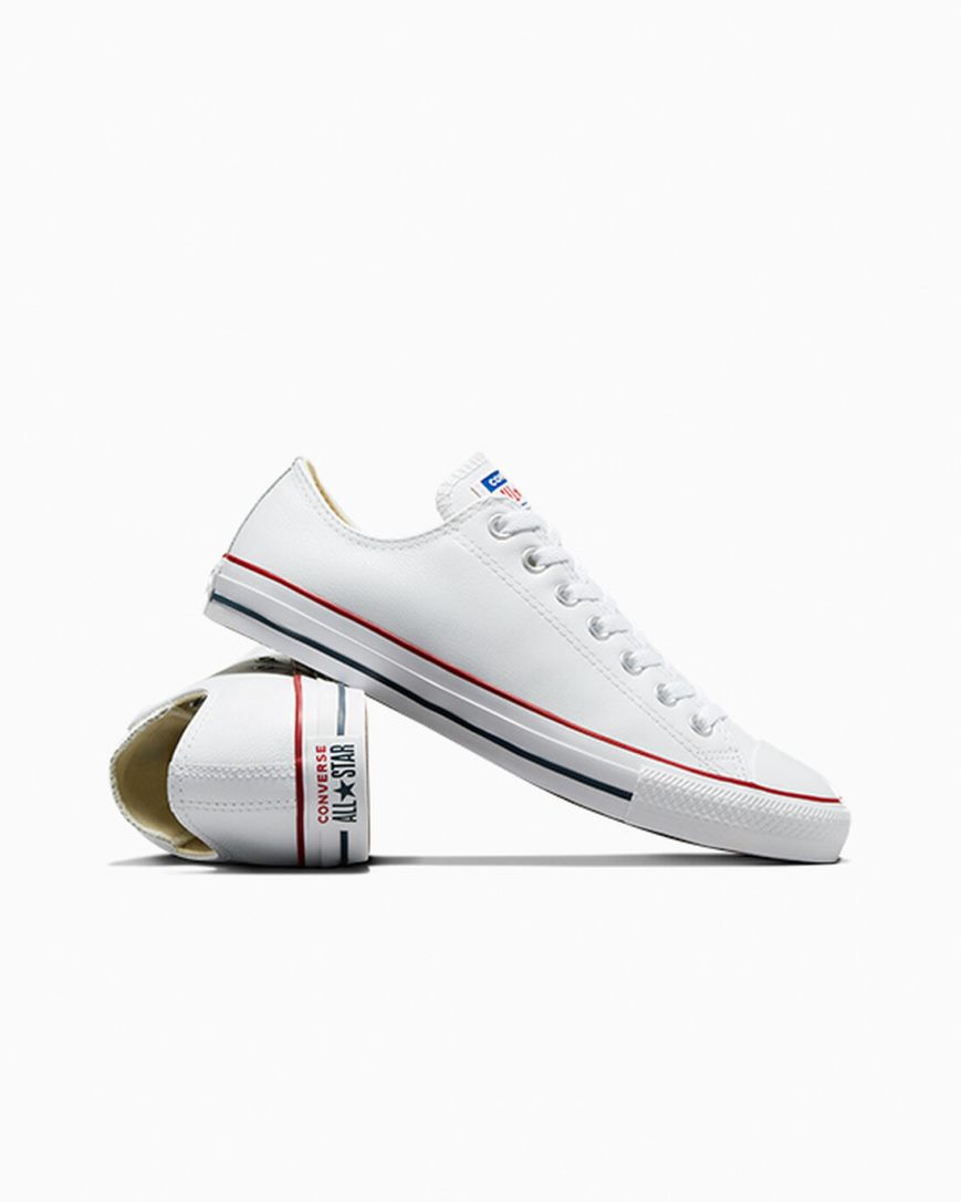 Dámské Boty Nízké Converse Chuck Taylor All Star Læder Bílé | CZ OJIX87